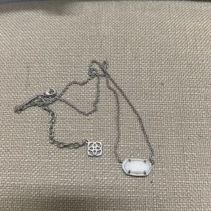 Kendra Scott Silver and white Elise Necklace